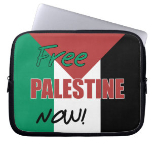 Free Palestine Now Palestinian Flag Laptop Sleeve