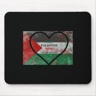 Free Palestine Now Sticker Mouse Pad
