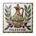 FREE PALESTINE olives branches mosaic ceramic tile<br><div class="desc">FREE PALESTINE olives branches mosaic ceramic tile Israel continues to commit genocide in Gaza despite the International Court of Justice injunctions and the International Criminal Court arrest warrants against Israeli Prime Minister Benjamin Netanyahu and former Defence Minister Yoav Gallant. This genocide would not exist were it not for the full...</div>