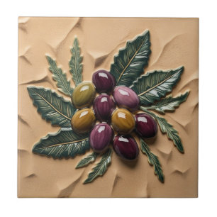FREE PALESTINE olives branches mosaic ceramic tile