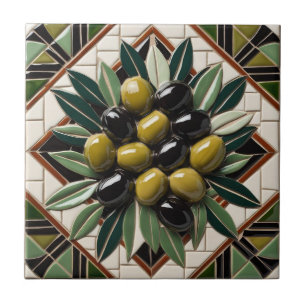 FREE PALESTINE olives branches mosaic ceramic tile
