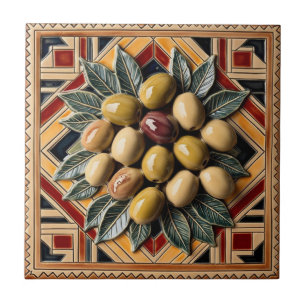 FREE PALESTINE olives branches mosaic ceramic tile