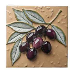 FREE PALESTINE olives branches mosaic ceramic tile