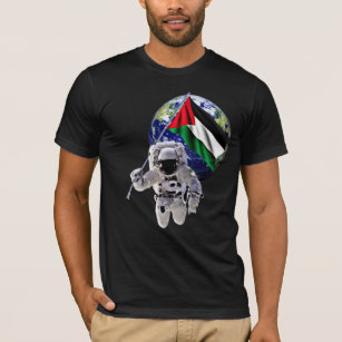Free Palestine, Palestine Flag is High in Space T-Shirt