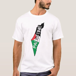 Free Palestine Palestine Flag on Palestine Map T-Shirt
