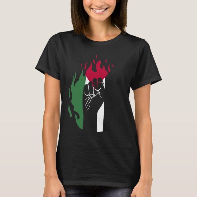 Free Palestine Palestine Flag T-Shirt (Front)