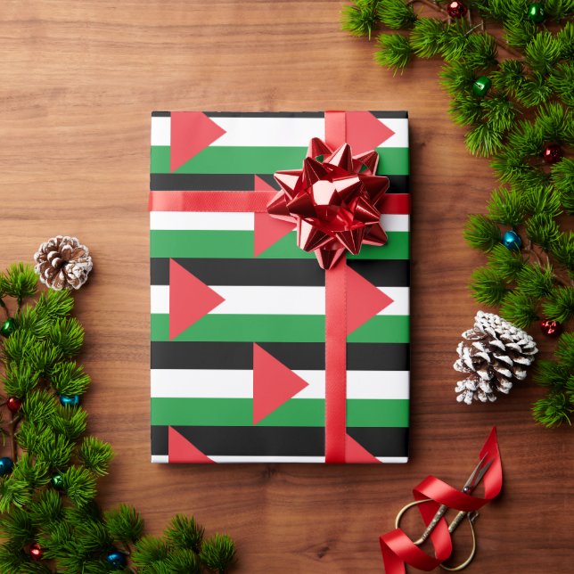 FREE PALESTINE PALESTINE FLAG WRAPPING PAPER (Holiday Gift)