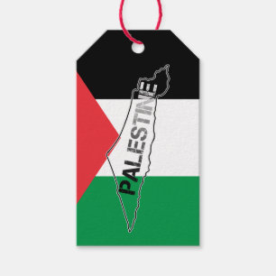 Free Palestine Palestine Map on Palestine Flag Gift Tags