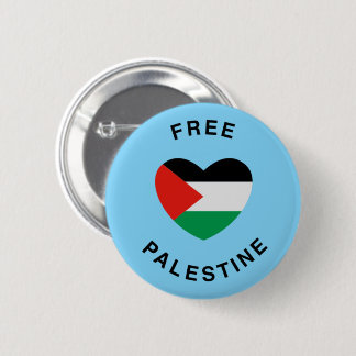 Free Palestine Palestinian Flag  6 Cm Round Badge
