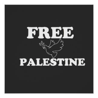 Free Palestine peace dove Poster