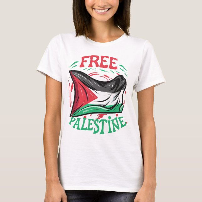 Free Palestine Peace Palestine Gaza Jerusalem T-Shirt (Front)