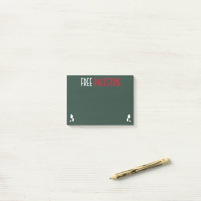 Free Palestine Post-it Notes (On Desk)