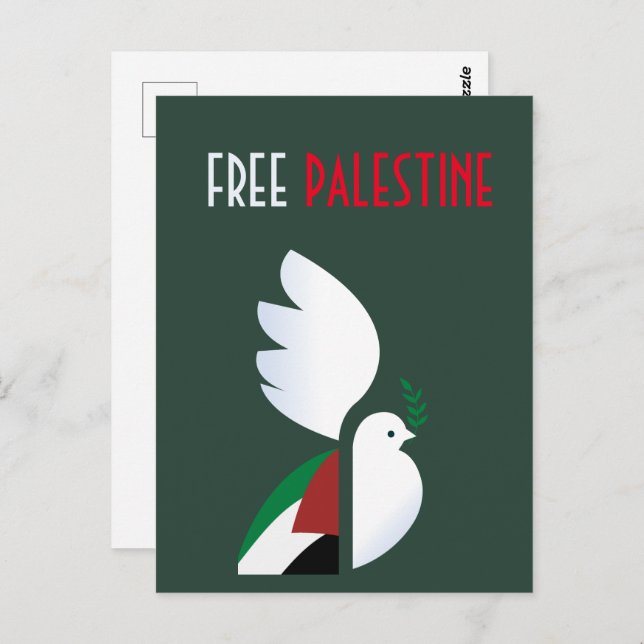 Free Palestine Postcard – Human Rights Awareness  (Front/Back)