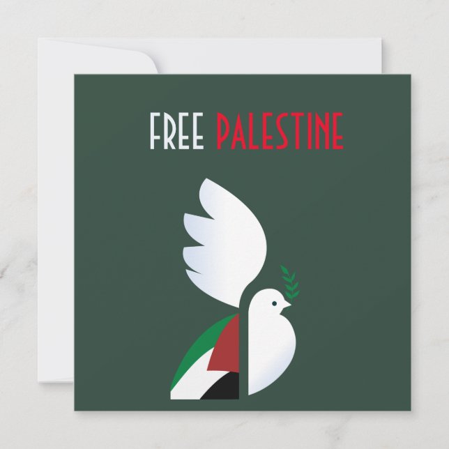 Free Palestine Postcard – Human Rights Awareness (Front)