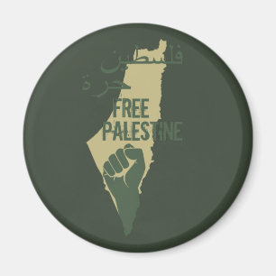 free palestine raised fist magnet