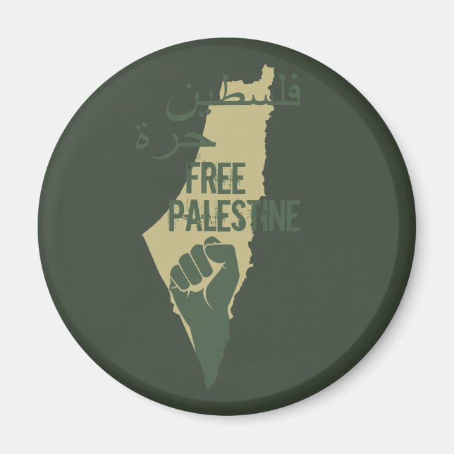free palestine raised fist magnet (Front)