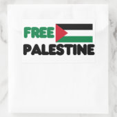 Free Palestine Rectangular Sticker (Bag)