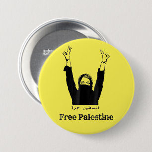 Free Palestine Resistance Palestinian Pride Gaza  7.5 Cm Round Badge