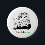 Free Palestine rounded buttom 6 Cm Round Badge<br><div class="desc">This design shows a Palestinian child raises his hand with victory signs, Confident look and a smile . In all countries You will not find children holding stones in their small hands, and threw it in front of a tank and at the same time their is a smiling in their...</div>