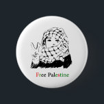 Free Palestine rounded buttom 6 Cm Round Badge<br><div class="desc">This design shows a Palestinian child raises his hand with victory signs, Confident look and a smile . In all countries You will not find children holding stones in their small hands, and threw it in front of a tank and at the same time their is a smiling in their...</div>
