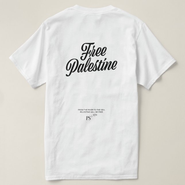 Free Palestine T-Shirt (Design Back)