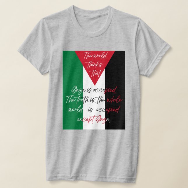 Free Palestine T-shirt - Save Gaza T-shirt (Laydown)