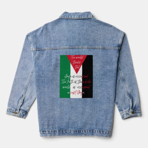 Free Palestine T-shirt - Save Gaza T-shirt Denim Jacket