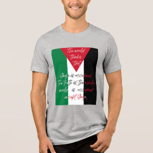 Free Palestine T-shirt - Save Gaza T-shirt Tri-Blend Shirt