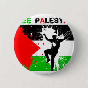 FREE PALESTINE THEME. 6 CM ROUND BADGE