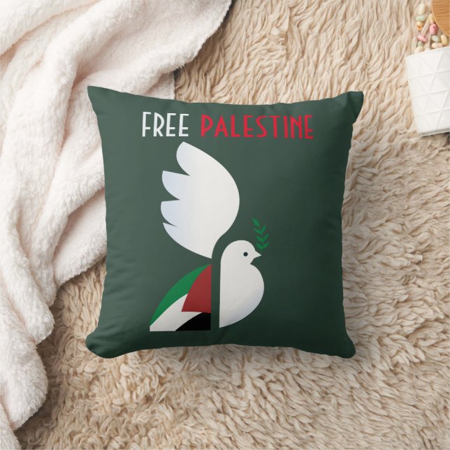 Free Palestine Throw Pillow – Activist Home Decor  (Blanket)