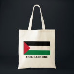 Free Palestine Tote Bag<br><div class="desc">Show pride for your country and display this flag for Palestine</div>