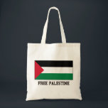 Free Palestine Tote Bag<br><div class="desc">Show pride for your country and display this flag for Palestine</div>