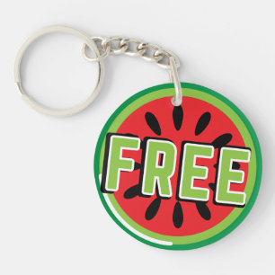 Free Palestine watermelon- Freedom for Palestinian Key Ring