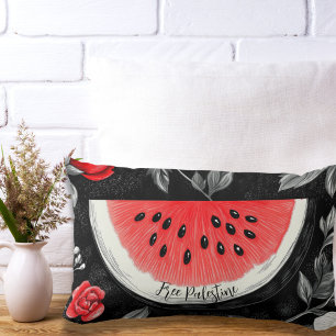 Free Palestine Watermelon Lumbar Cushion