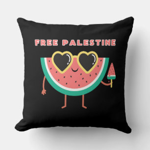 free palestine Watermelon Palestine cute colourful Cushion