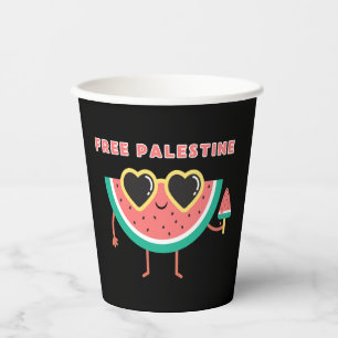 free palestine Watermelon Palestine cute colourful Paper Cups