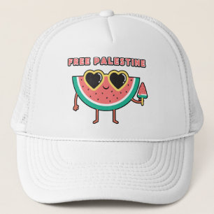 free palestine Watermelon Palestine cute colourful Trucker Hat