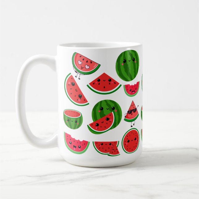 free palestine Watermelons cute colourful  Coffee Mug (Left)