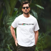 FREE PALESTINE white t-shirt for man