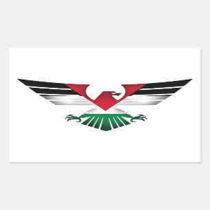 FREE PALESTINE - WINGS OF FREEDOM RECTANGULAR STICKER