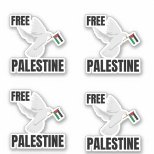 FREE PALESTINE WITH PEACE DOVE