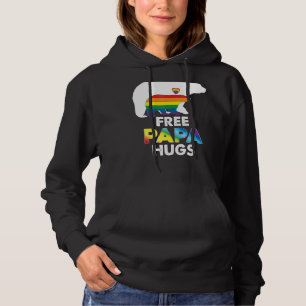 Free Papa Hugs Rainbow Bear Lgbt Pride Gay Lesbian Hoodie
