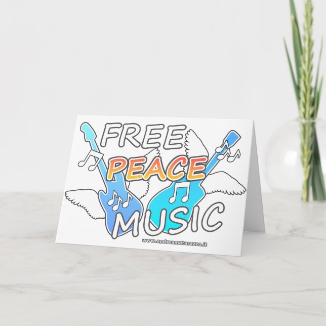 Free Peace Music   Card (Front)