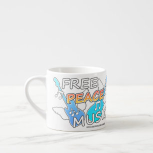 Free Peace Music Espresso Cup