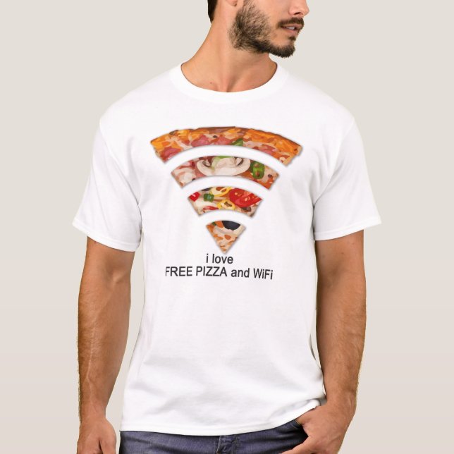 FREE PIZZA AND WIFI T-Shirt (Front)