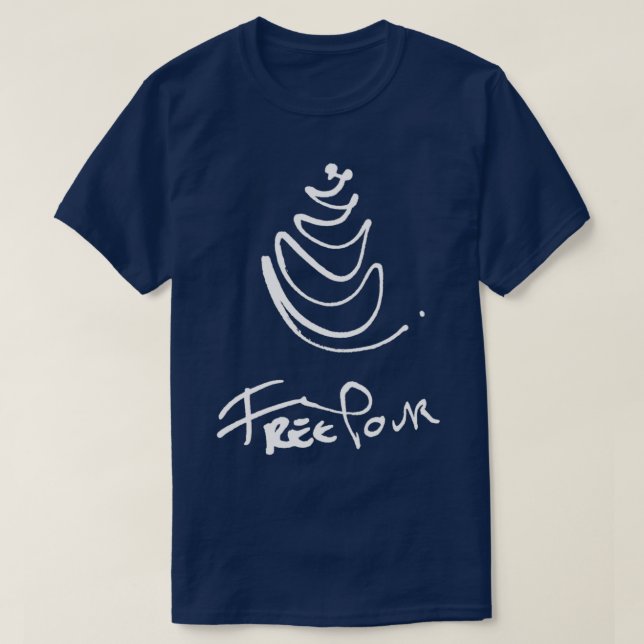 Free Pour Black and White Edition Large T-Shirt (Design Front)