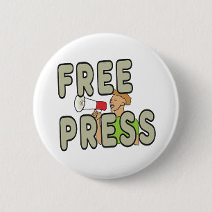 Free Press 6 Cm Round Badge