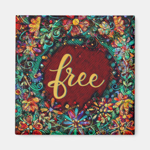 Free Pretty Fun Floral Modern Inspirivity Magnet