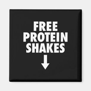Free Protein Shakes Funny Adult Humour Novelty Bod Magnet