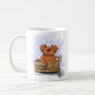 Free Puppy Cartoon Plus 1 Coffee Mug